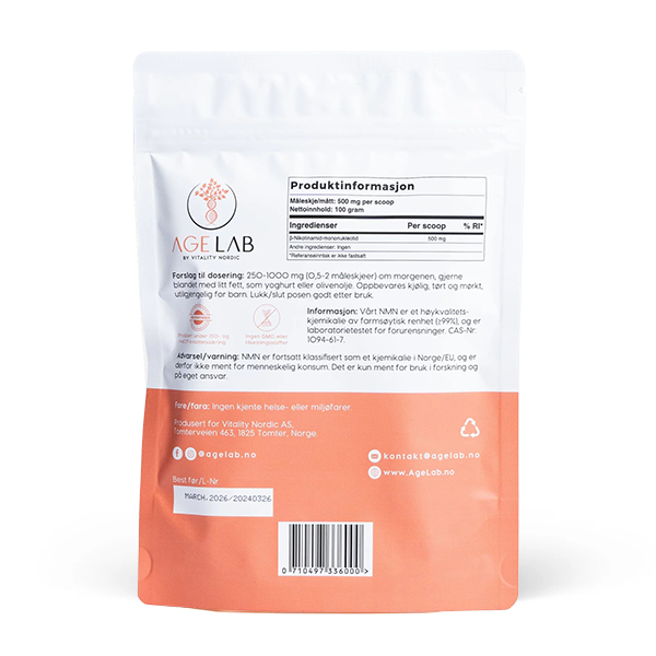 Agelab - NMN Pulver - Bilde 2